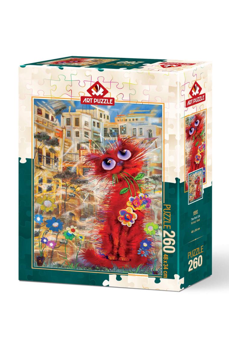 260 Parça Puzzle Kırmızı Kedi