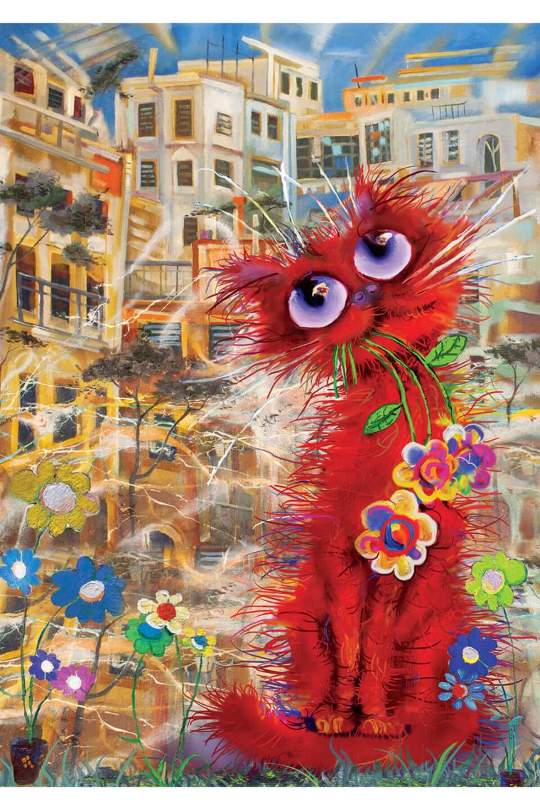 260 Parça Puzzle Kırmızı Kedi