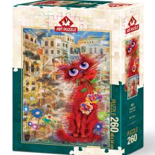 260 Parça Puzzle Kırmızı Kedi