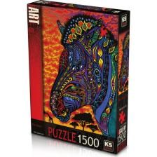 KS Games 1500 Parçalı Zebra Puzzle - Phil Lewis Art