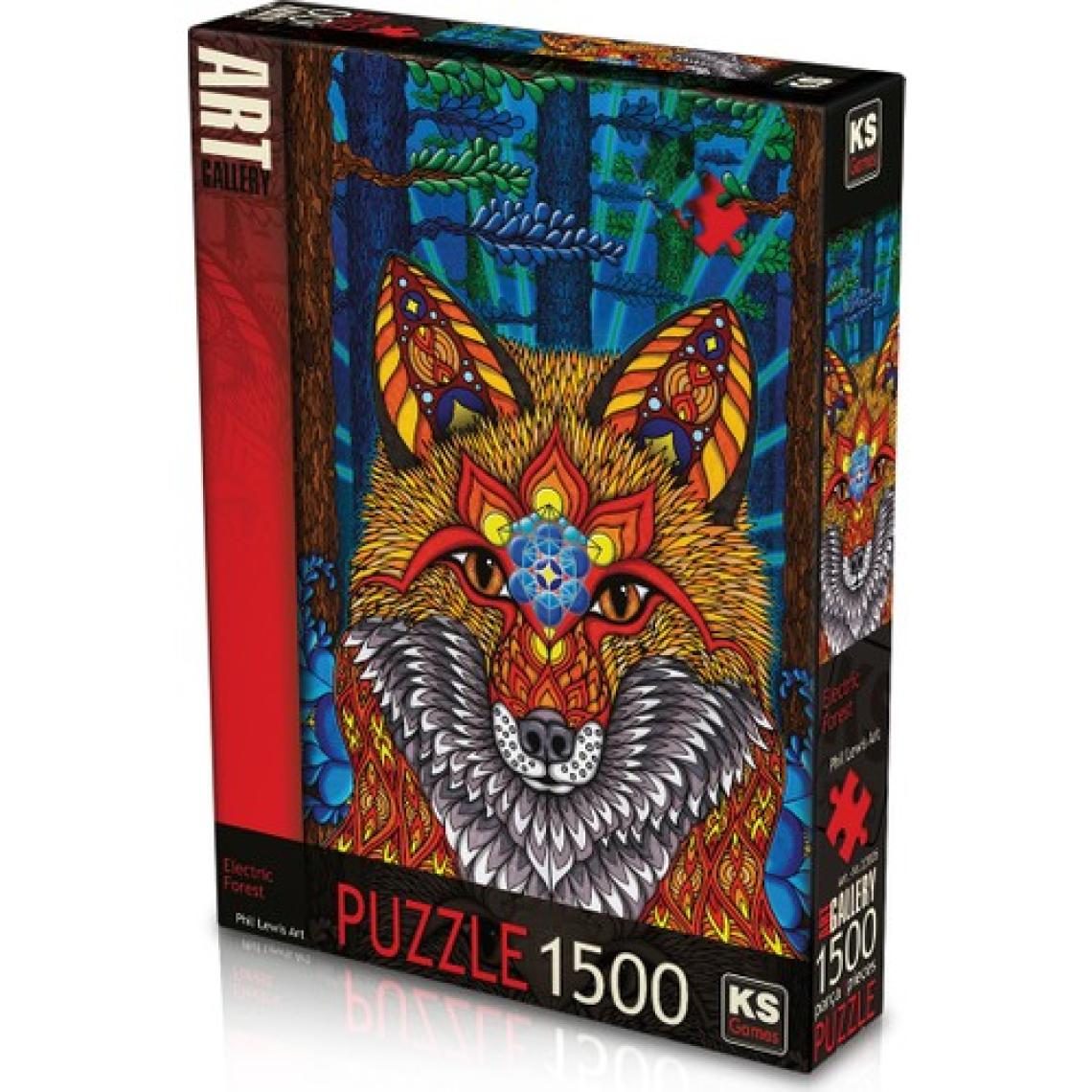 KS Games Electric Forest 1500 Parça Puzzle - Phil Lewis Art