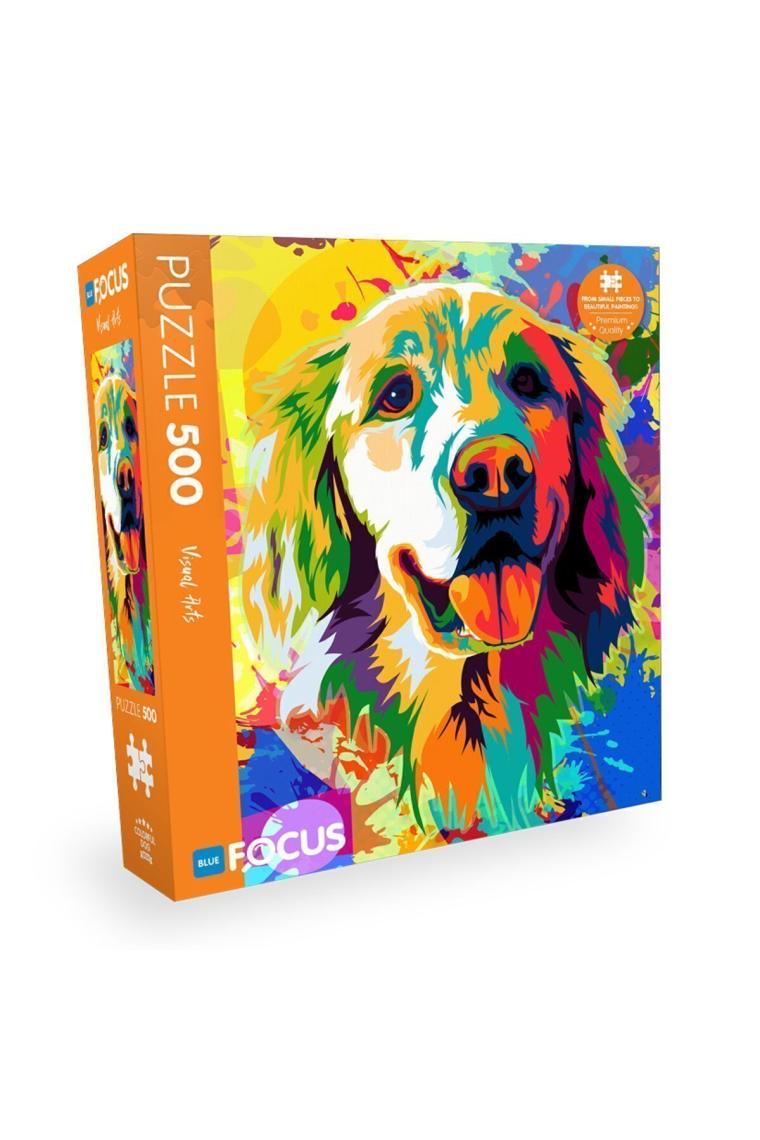 Blue Focus 500 Parça Puzzle - Colorful Dog (Renkli Köpek)