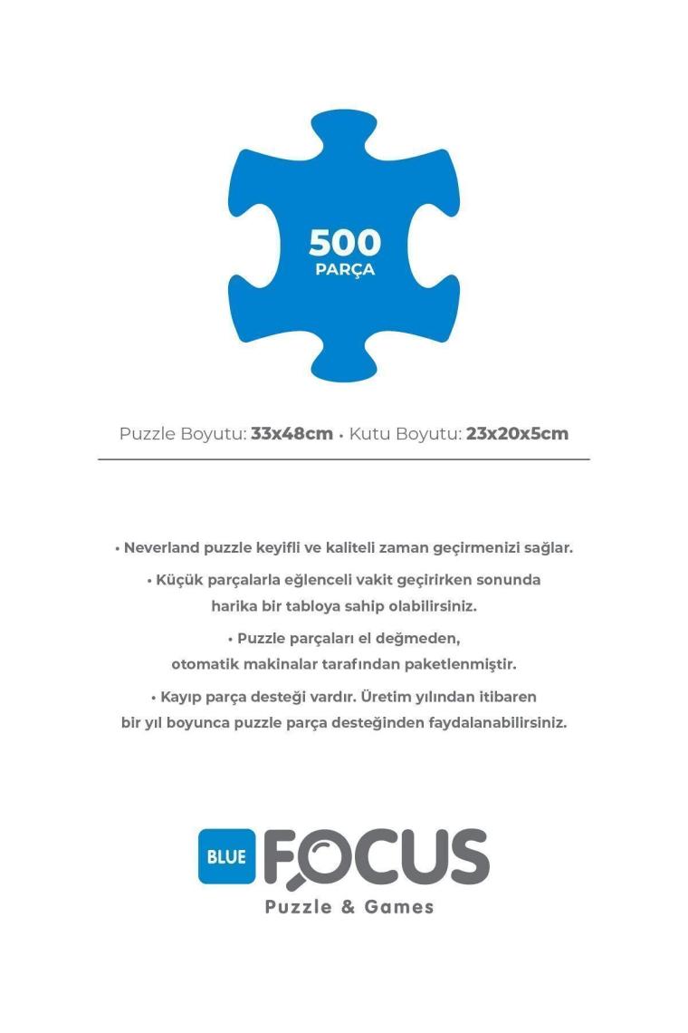 Blue Focus 500 Parça Puzzle - Colorful Dog (Renkli Köpek)