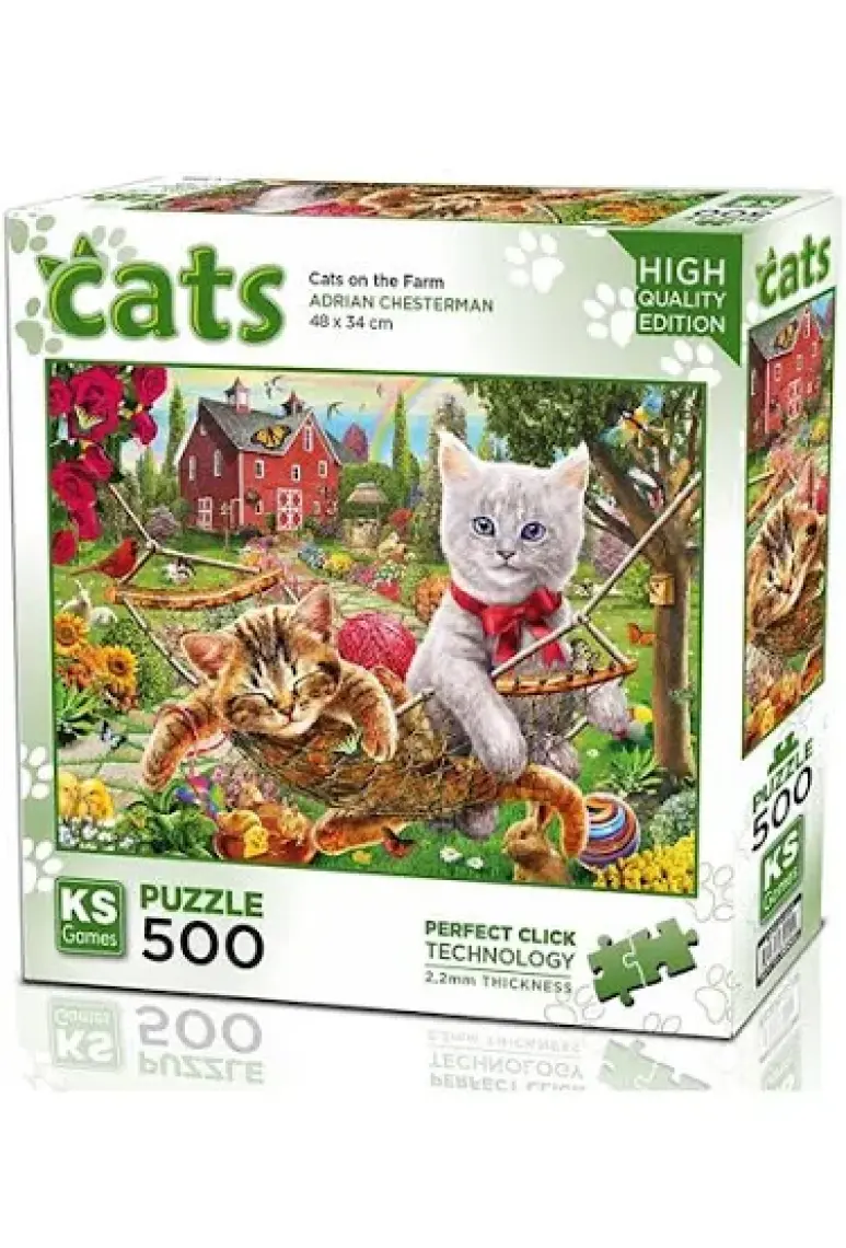 KS Games Cats On The Farm 500 Parça Puzzle