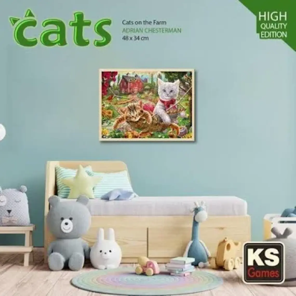 KS Games Cats On The Farm 500 Parça Puzzle