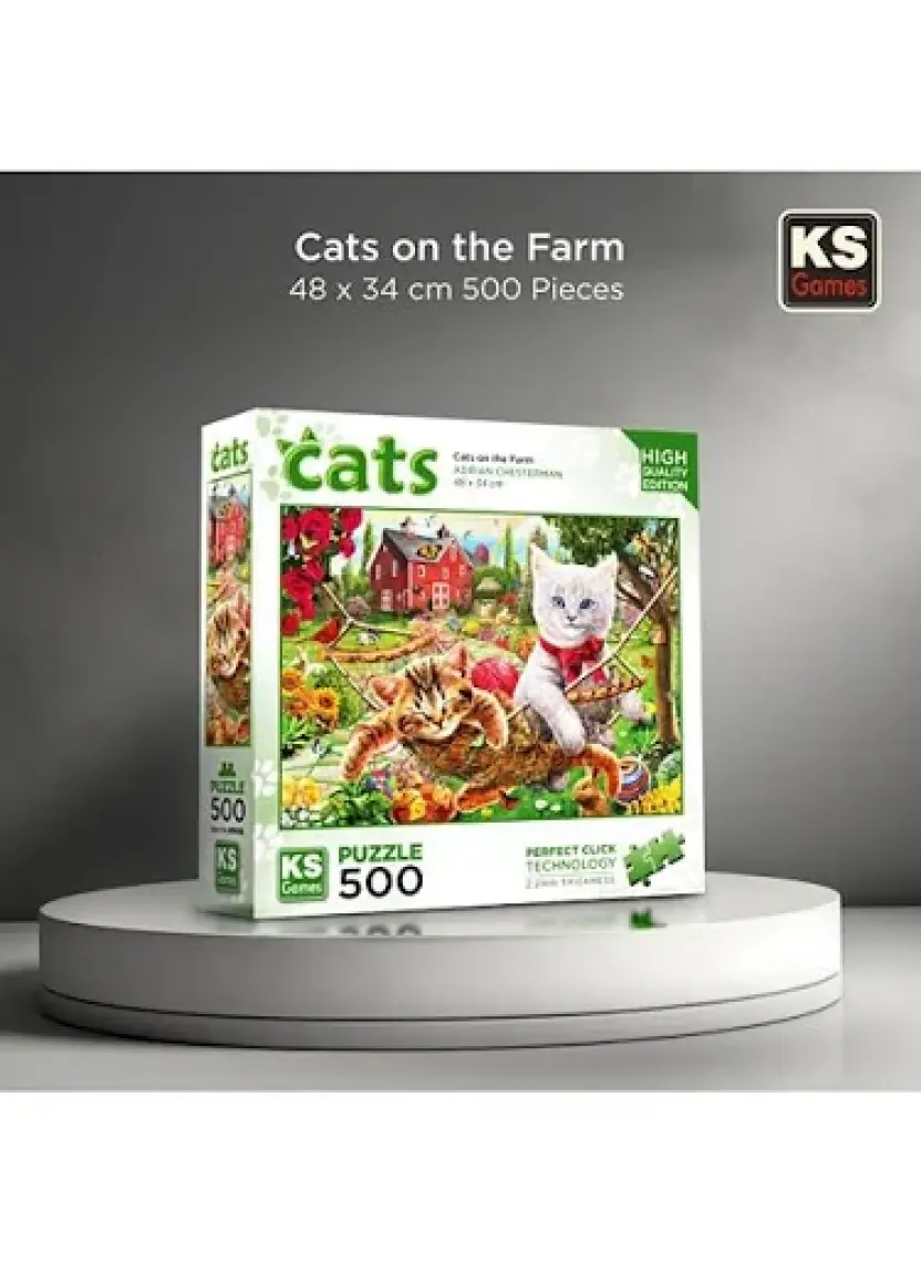 KS Games Cats On The Farm 500 Parça Puzzle