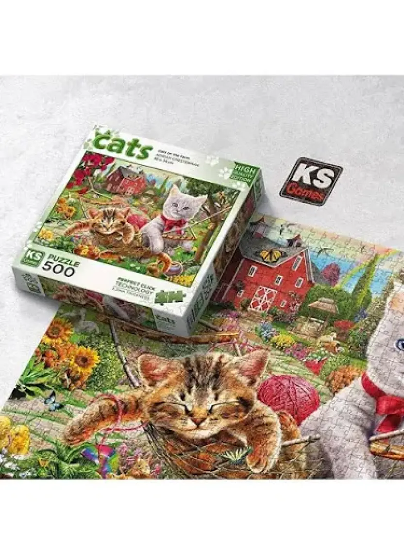 KS Games Cats On The Farm 500 Parça Puzzle