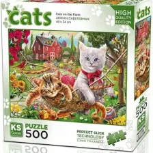 KS Games Cats On The Farm 500 Parça Puzzle