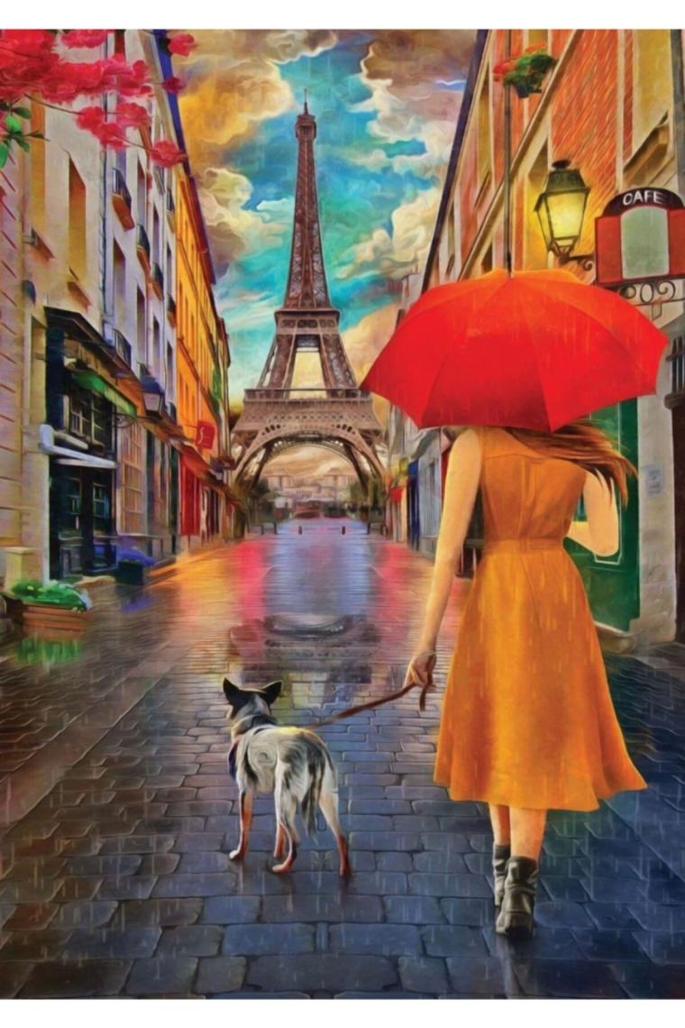 Nova 1000 Parça Paris Sokaklarında Gezinti Puzzle