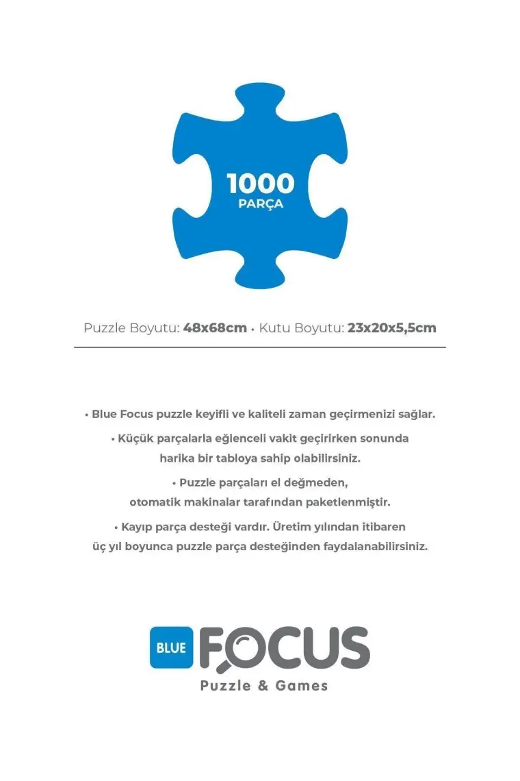 Blue Focus 1000 Parça Puzzle - Ayasofya