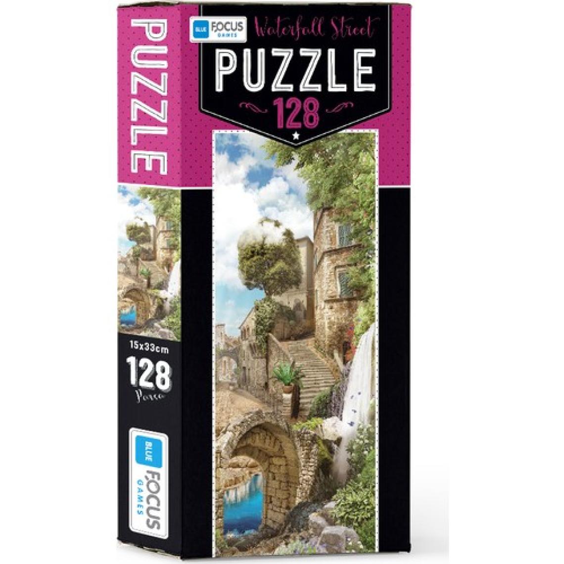 Blue Focus 128 Parça Puzzle Waterfall Street