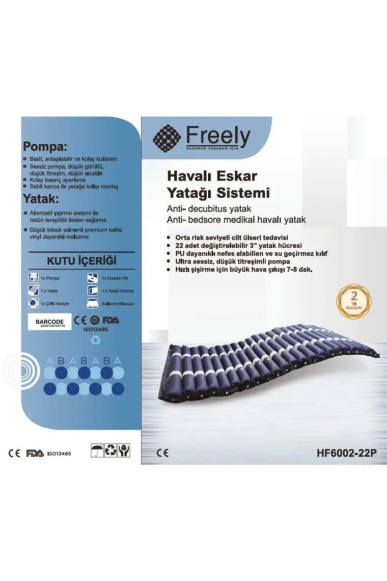 Freely HF6002 Boru Tipi Ventilasyonlu Havalı Yatak Sistemi