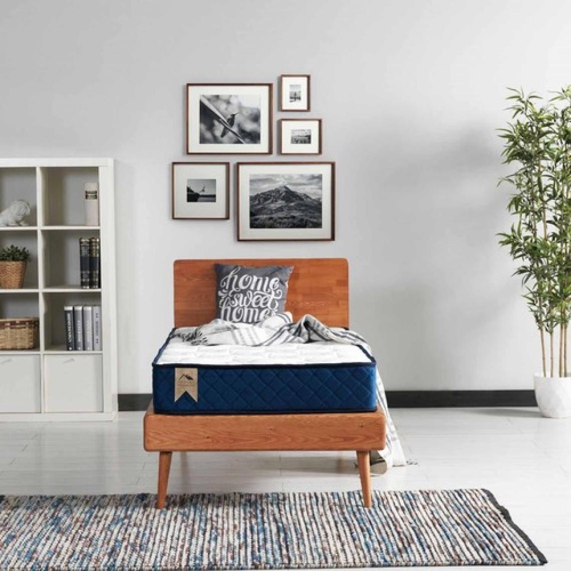 Argimo Blue Tek Kişilik Kuş Tüy Örme Kumaşlı Ortopedik Yatak 90x200
