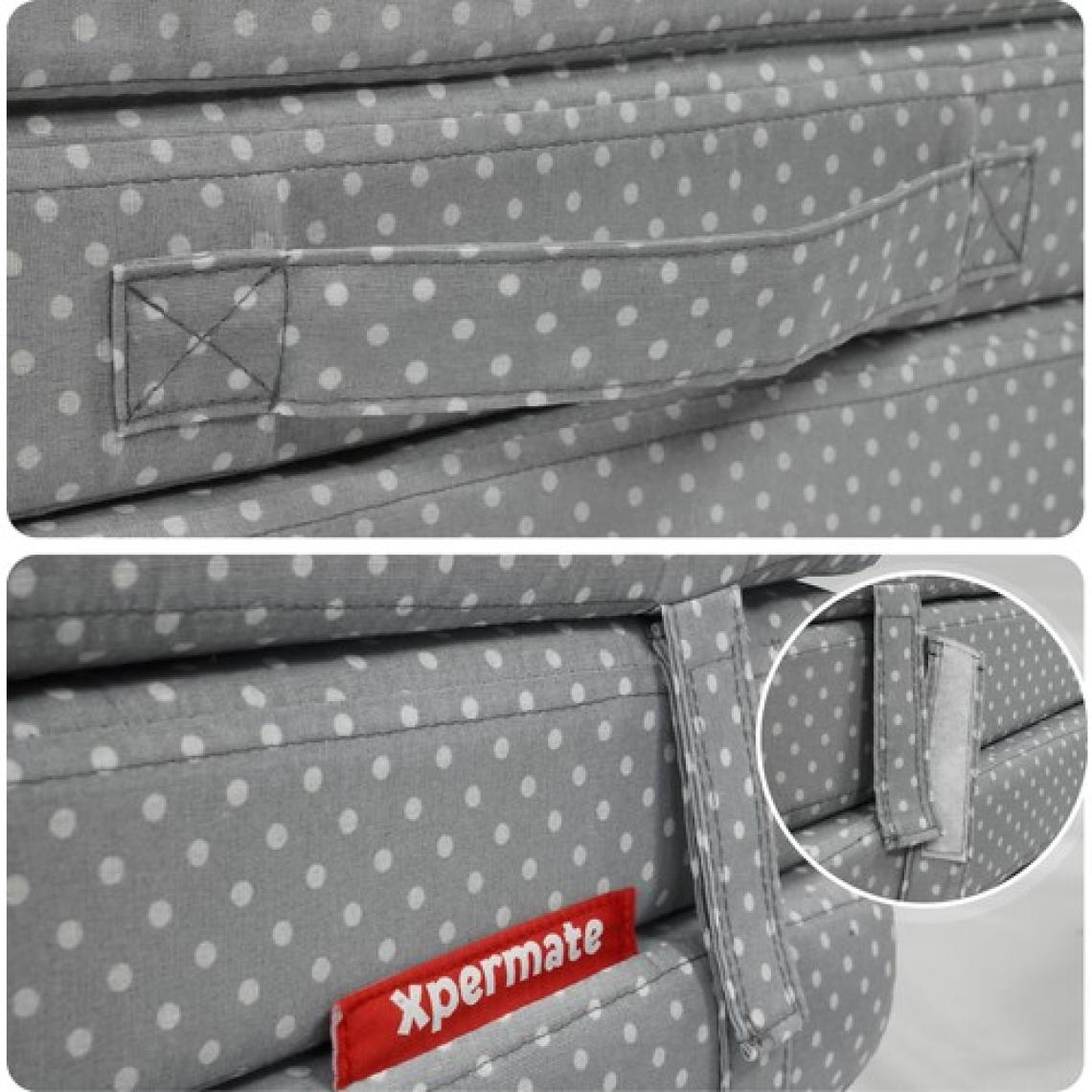 Xpermate Ultra Kalın Çift Kişilik Katlanır Sünger Yatak, Yer Yatağı, Katlanır Yer Minderi, Misafir Yatağı 120x180x14 Gri