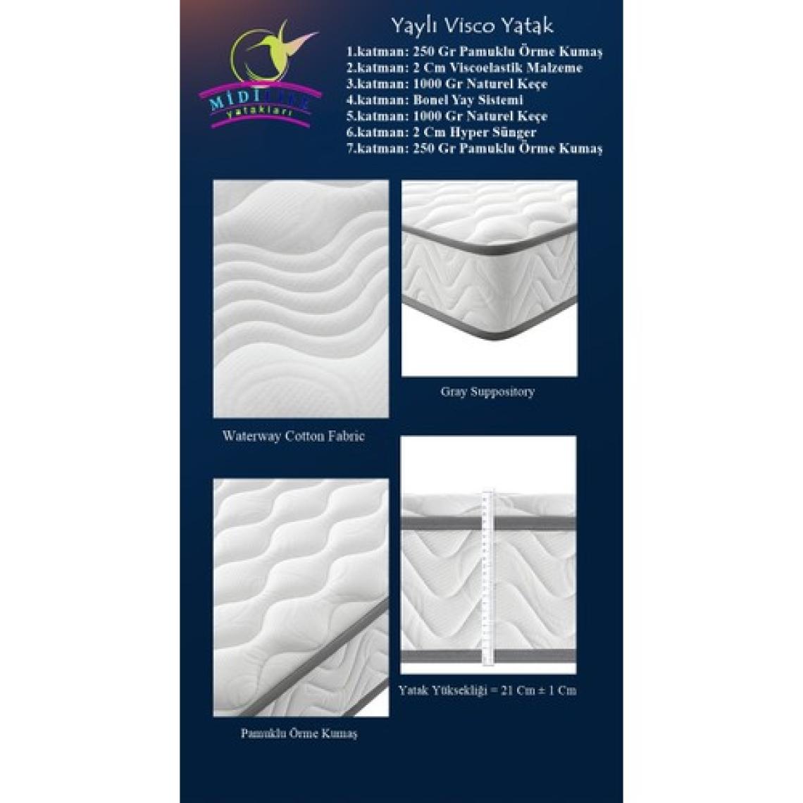 Midilife Smartbed Coton  Yaylı Visco Yatak 100X170 Cm