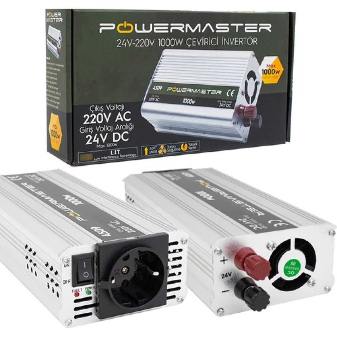 Powermaster 24 Volt 1000 Watt 220 Volt Modified Sinus Inverter 24V-220V Çevirici Dönüştürücü