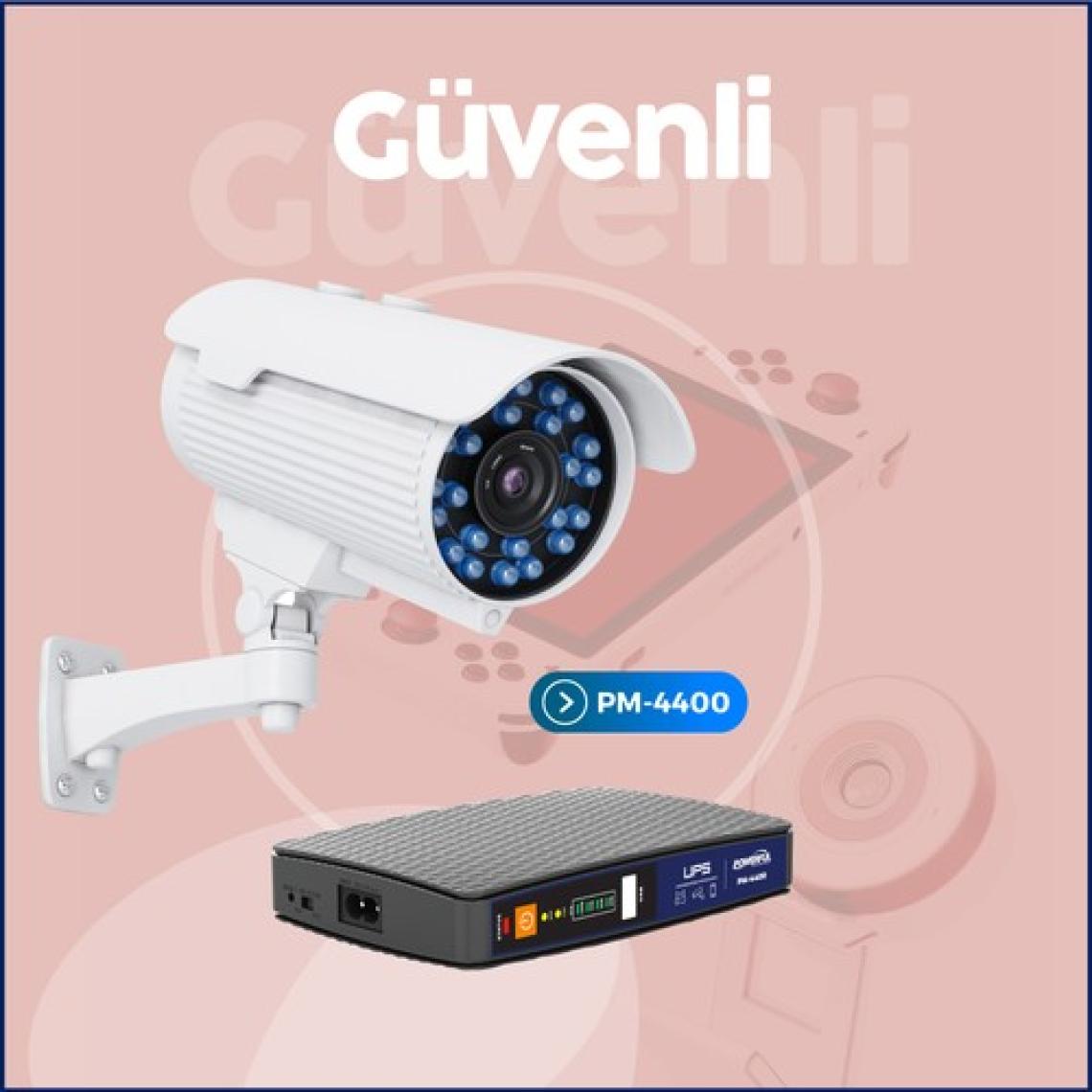 Powerful PM-4400 8000 mAH Lityum Pil Modem Ups Kesintisiz Güç Kaynağı ( 5-6 saat beslemeli )