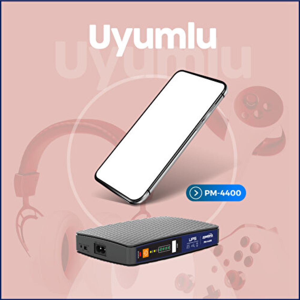 Powerful PM-4400 8000 mAH Lityum Pil Modem Ups Kesintisiz Güç Kaynağı ( 5-6 saat beslemeli )