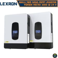 Lexron Akıllı Tam Sınus Mppt Yüksek Voltaj 3000 Watt 24 Volt Inverter - 3kw 24V