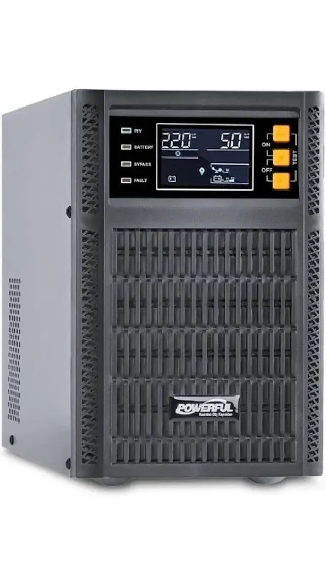 Powerful PSP-1101 1000 VA / 1000W / 1KVA / 1 Kva / 1 kW Online Ups Kesintisiz Güç Kaynağı 2*12V 7 Ah Akülü