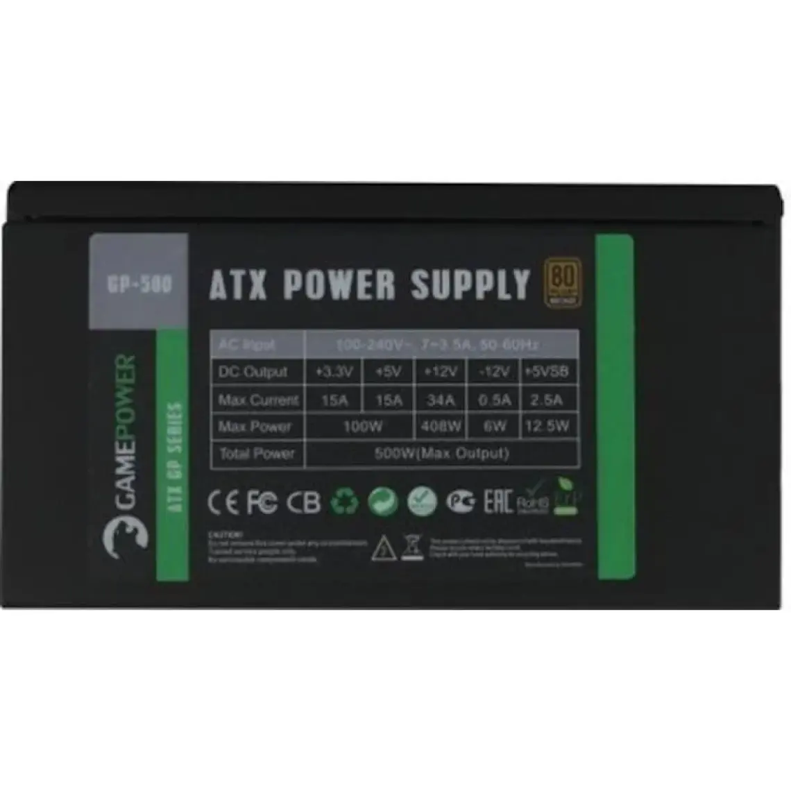 Gamepower GP-500 APFC 14cm 80+(BRONZ) 500W PSU