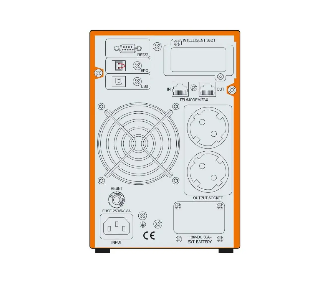 MAKELSAN P.PACK SE ONLINE(900W) 1KVA 4/8 Dak.(2x 12v 7ah Akü)UPS