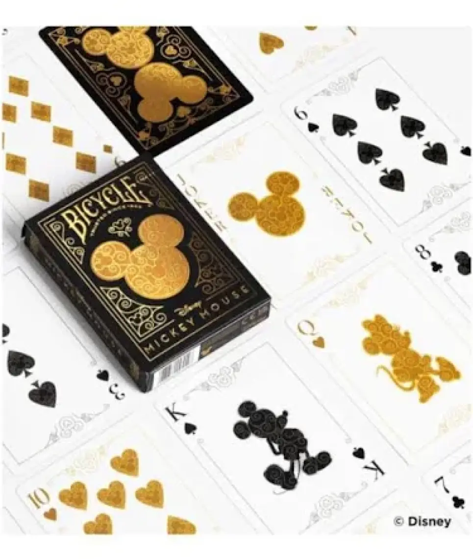 Bicycle Disney Mickey Mouse Black And Gold Premium Oyun Kağıdı Iskambil Destesi