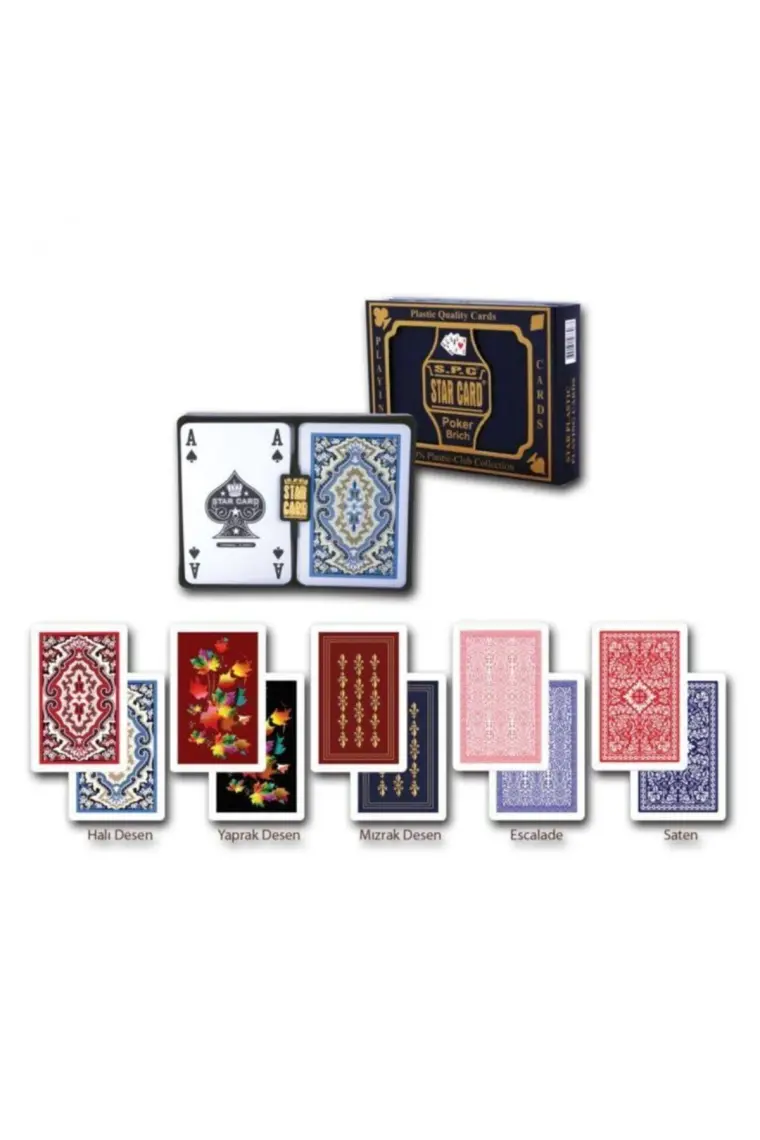 Star Platin Plastıc Cards Oyun Kağıdı 2'Li