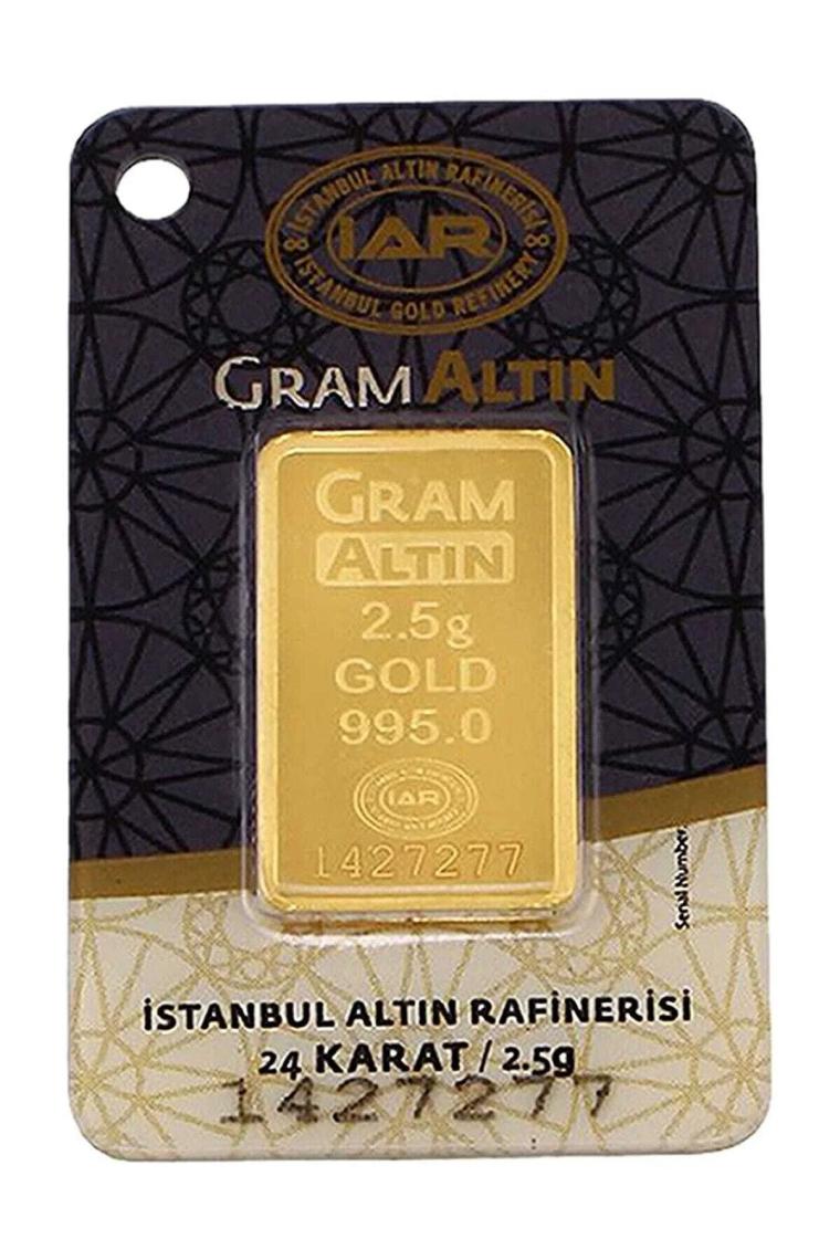 2,5 Gram 24 Ayar Altın Külçe Kürtüncü Kıymetli Madenler