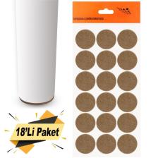 Yapışkanlı Mobilya Masa Sandalye Parke Zemin Ayak Koruyucu Kaydırmaz Keçesi 35 Mm (18'Lİ PAKET)