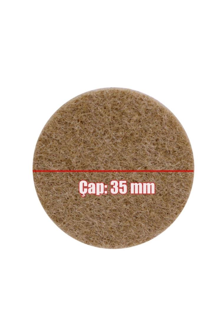 Yapışkanlı Mobilya Masa Sandalye Parke Zemin Ayak Koruyucu Kaydırmaz Keçesi 35 Mm (18'Lİ PAKET)