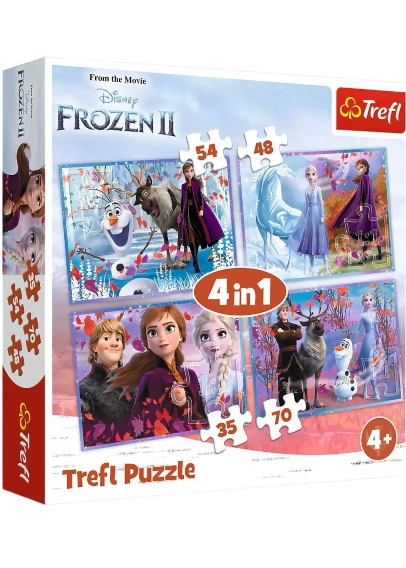 Trefl Puzzle Frozen 2 Journey Into The Unknown 4 In 1 Puzzle (35+48+54+70 Parça)
