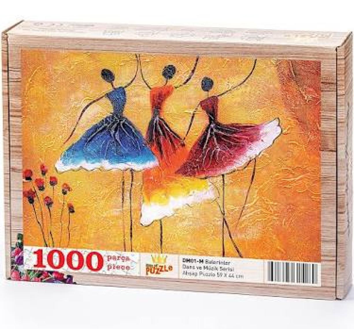 King Of Puzzle Balerinler Ahşap Puzzle 1000 Parça (DM01-M)