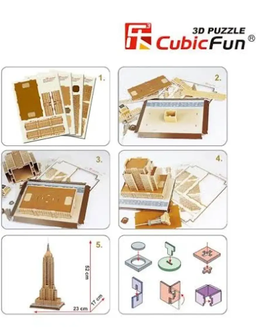 Cubic Fun Puzzle Empire State Binası (3 Boyutlu)