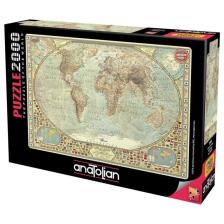 Dünya Haritası / 2000 Parçalık Puzzle, Kod:3935