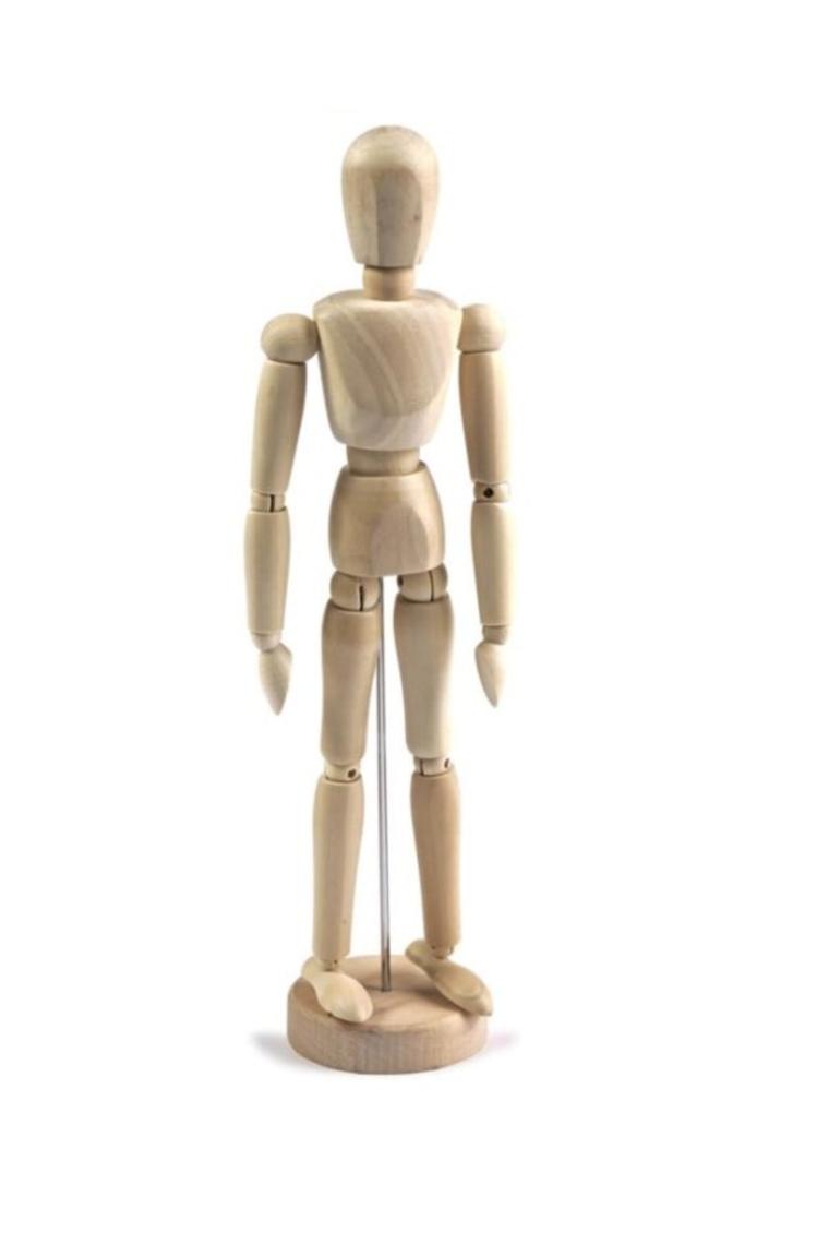 Ahşap Model Mankeni Insan Figürü 20 Cm.