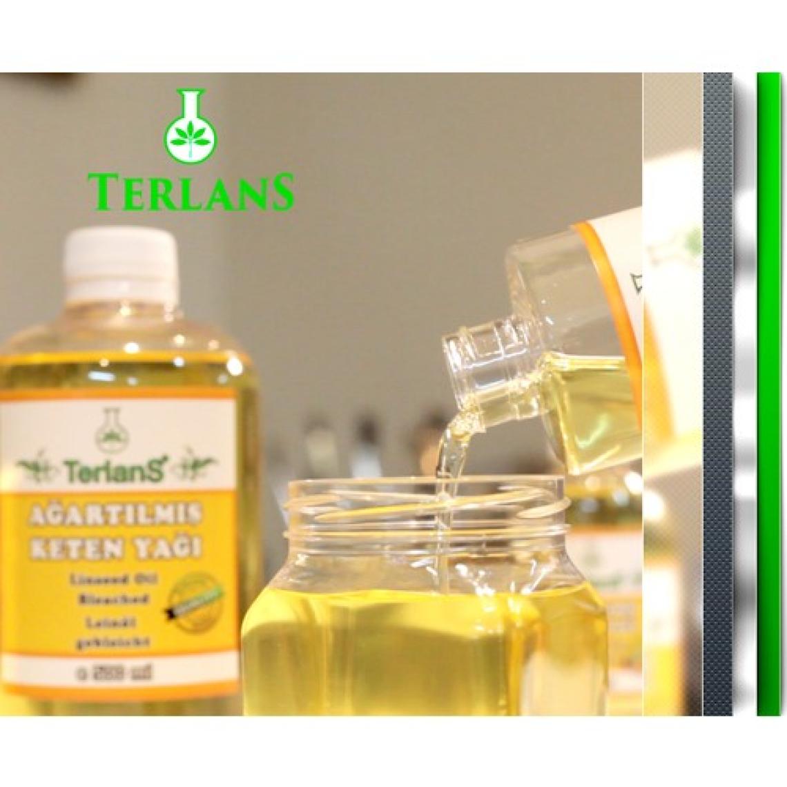 Terlans Ağartılmış Keten Yağı Resim Yağı 1000 ml Linseed Oil Bleached