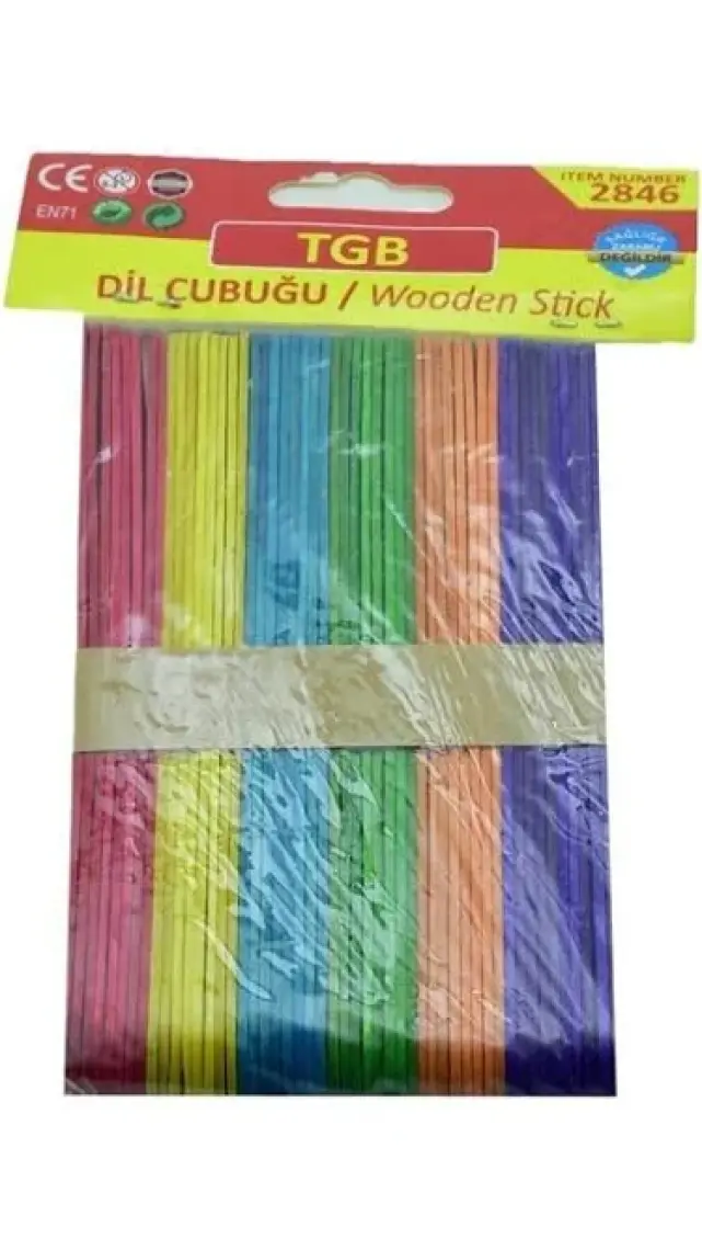 Tgb İlkokul Dil Çubukları 1 Paket Renkli