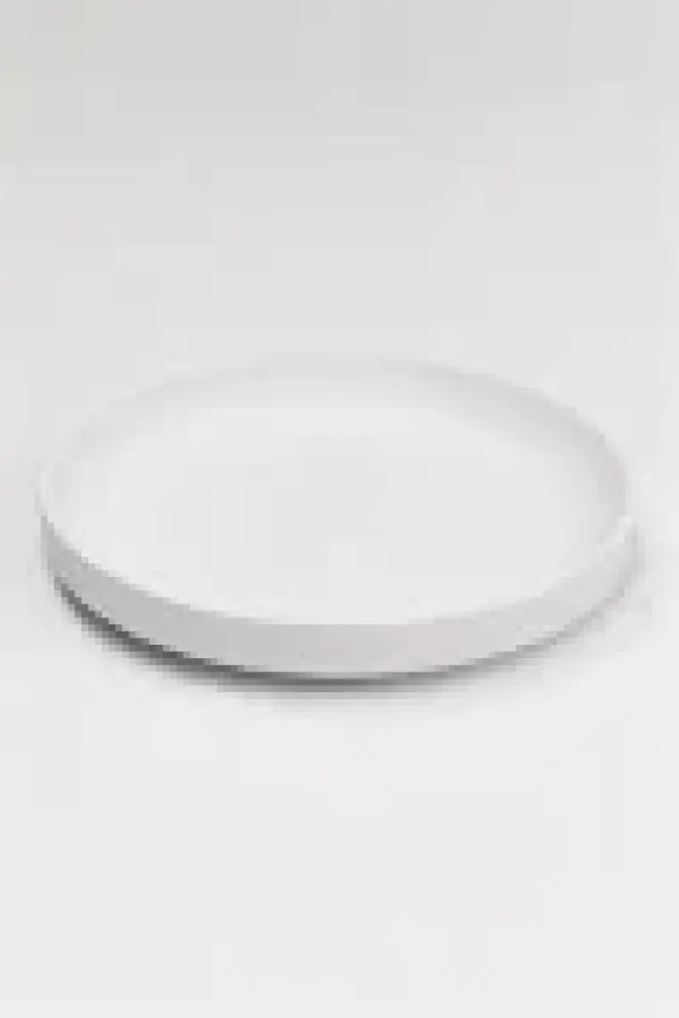 Refsan Dik Kenarlı (Step) Tabak 28 cm | Seramik Bisküvi (Ham Ürün)
