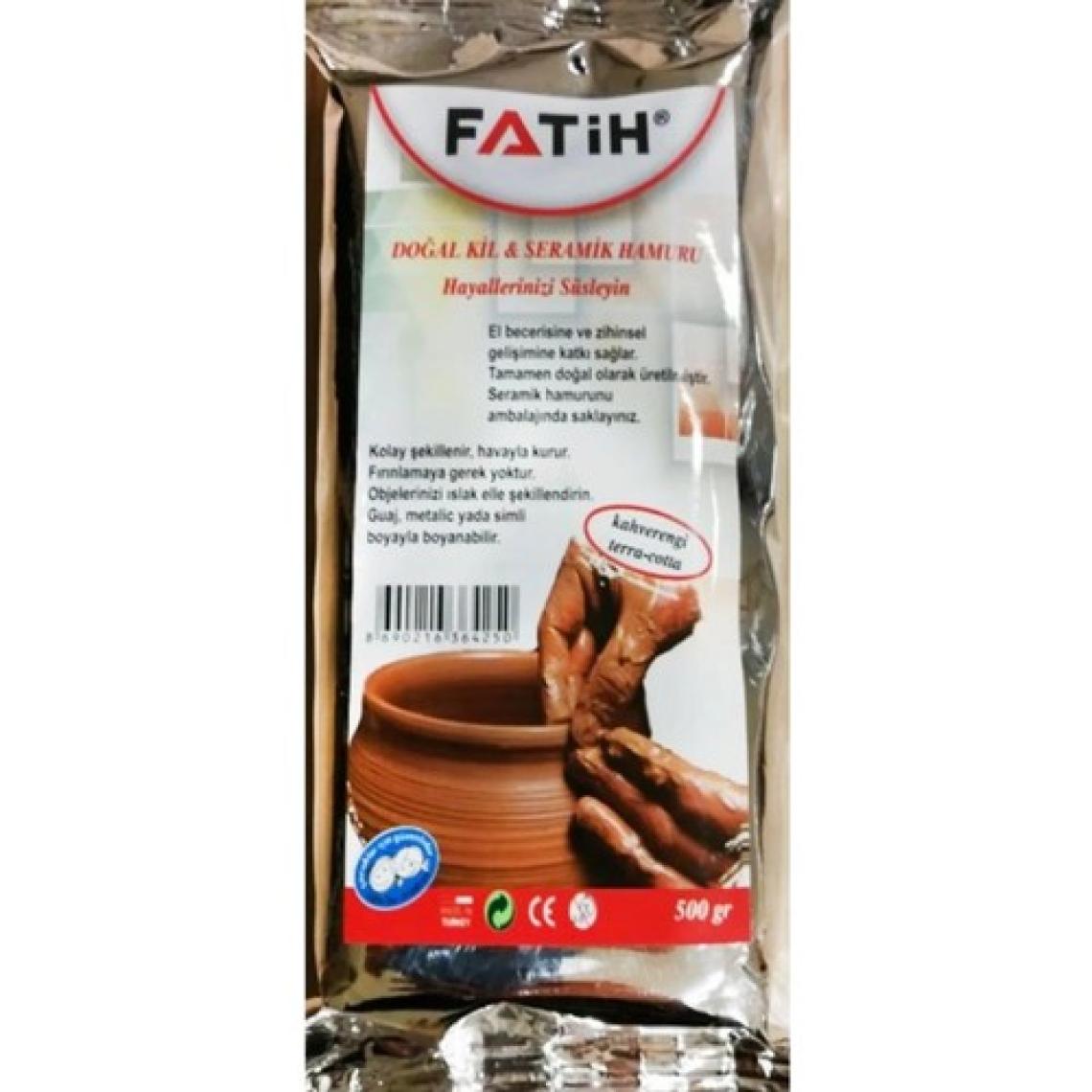 Fatih Doğal Kil & Seramik Hamuru 500 Gr Kahverengi