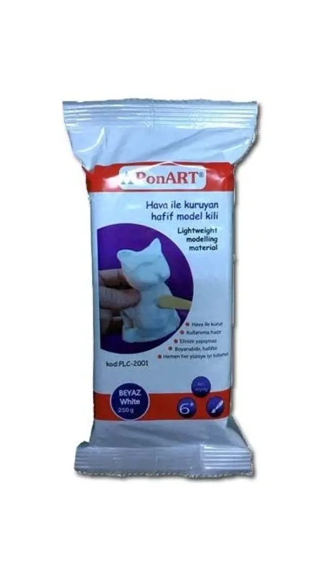 Ponart Light Hafif Seramik Modelleme Hamuru Beyaz 250 Gr.
