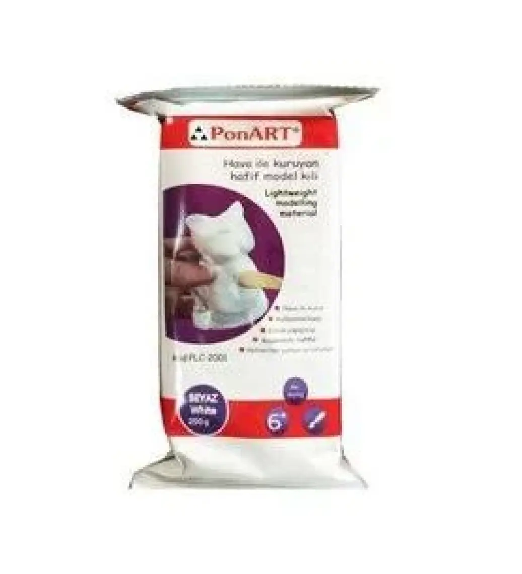 Ponart Light Hafif Seramik Modelleme Hamuru Beyaz 250 Gr.