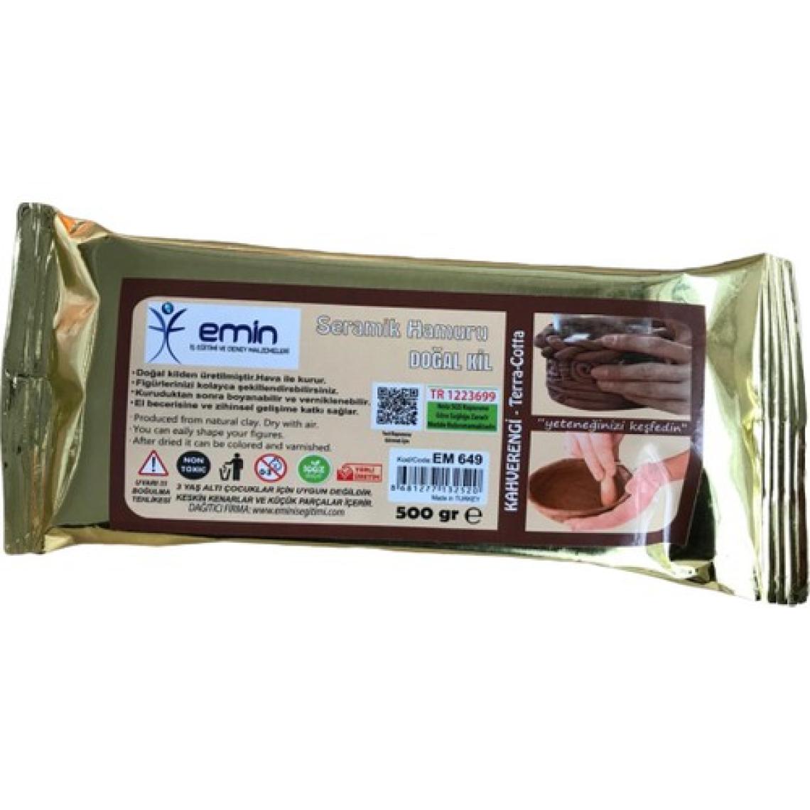 Emin İş Eğitimi Emin İş Eğitim Doğal Kahverengi Kil Seramik Hamuru 500 gr