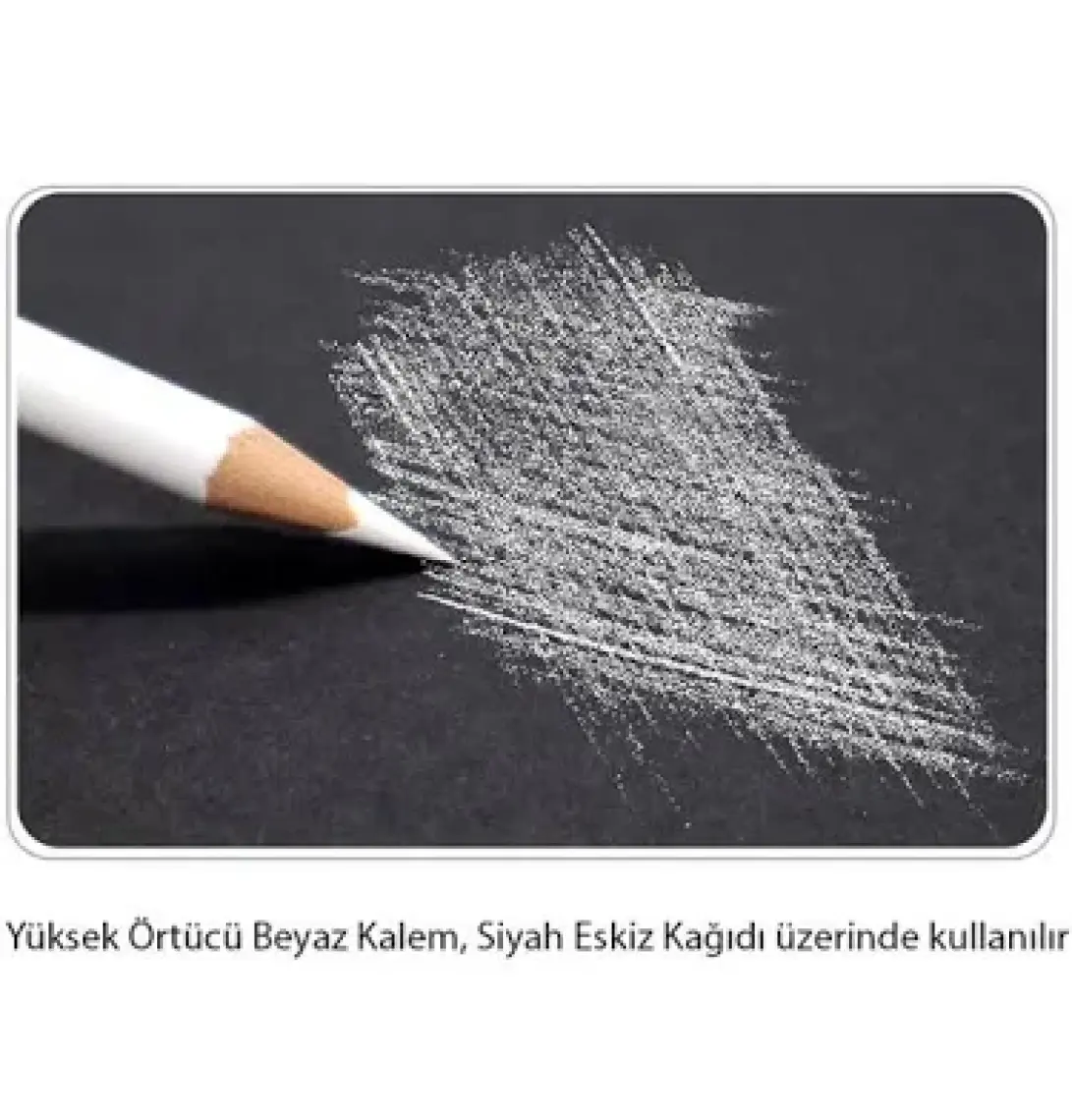hobi24 Beyaz Kömür Kalem Seti - 3 Lü