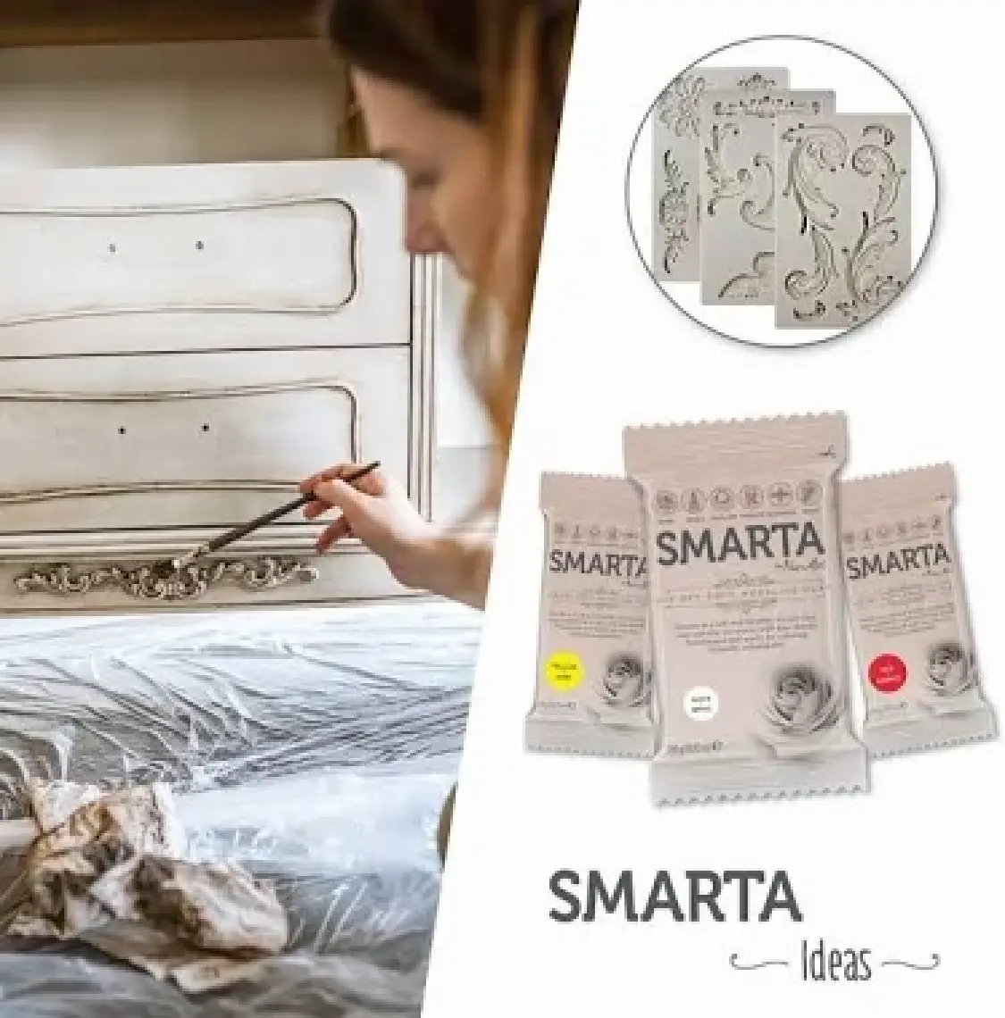 Smarta Havayla Kuruyan Modelleme Hamuru 250 gr Toprak