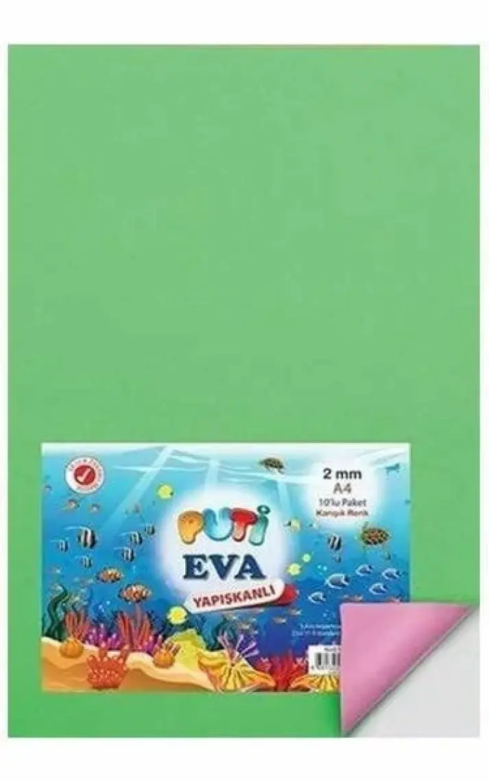 Eva 20x30 cm 2 mm 10 Renk Karışık