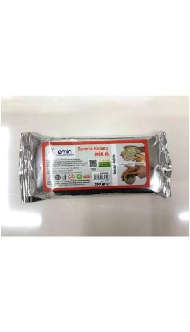 Emin İş Eğitimi Seramik Hamuru Doğal Kil 250 gr Beyaz Kil Hamuru 1 Adet