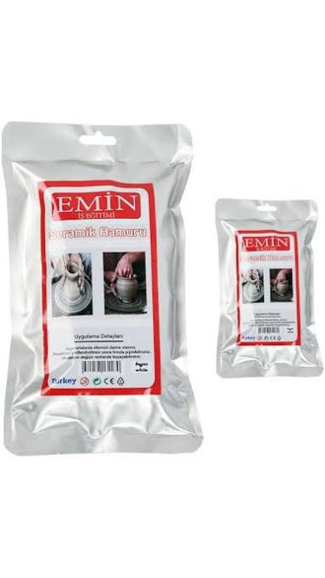 Emin İş Eğitimi Seramik Hamuru Doğal Kil 250 gr Beyaz Kil Hamuru 1 Adet