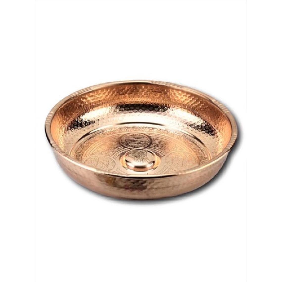 Bakır İşlemeli Hamam Tası 20 cm