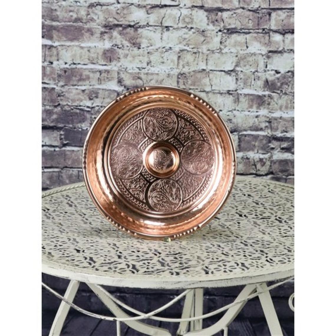 Bakır İşlemeli Hamam Tası 20 cm